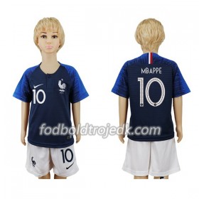 Frankrig VM 2018 Mbappe 10 Børn Hjemme - Fodboldtrøjer(S/S)